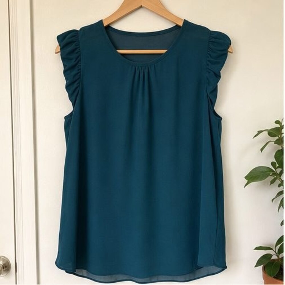 Teal Puff Sleeve Top